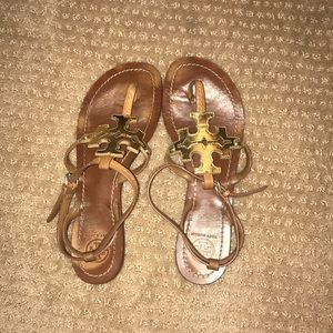 Tory Burch gold metallic sandals